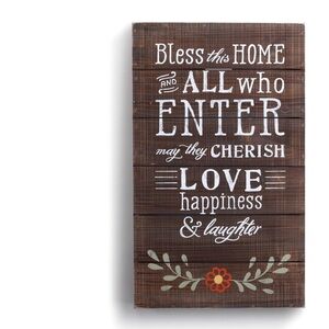 🆕🏬🖼️AUCTION PRICE Bless This Home 13.5 x 22.5 Painted Wall Art👩🏻‍⚖️